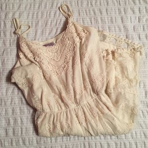 Ultra Pink Lace Detailed Mini Dress